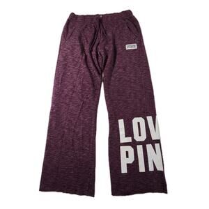 Victoria's Secret PINK Boyfriend Style Pink Flared Sweatpants Size S LOUNGEWEAR